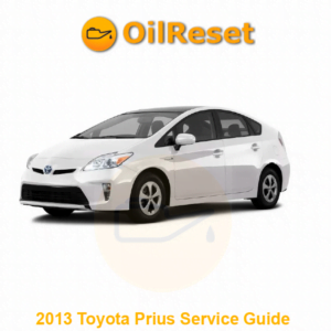 2013 Toyota Prius Maintenance Data Reset & Service Guide